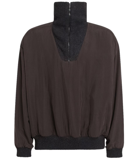 FEAR OF GOD x ERMENEGILDO ZEGNA Black High Zip Anorak Jacket