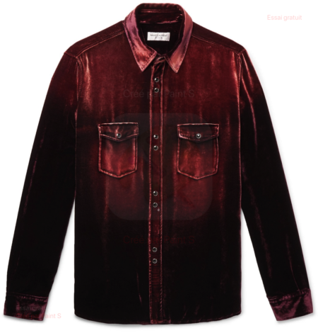 YSL VELVET RED SHIRT